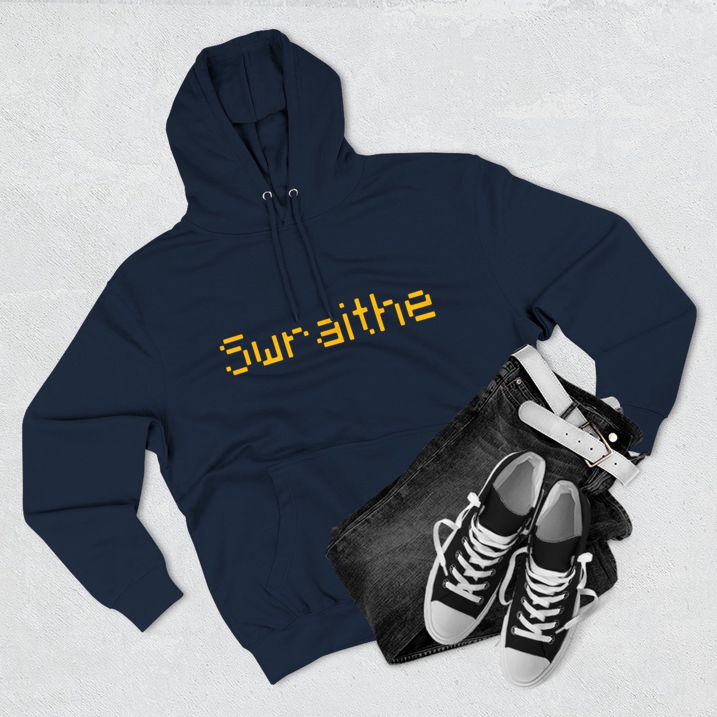 Swraithe Minecraft Text Three-Panel Fleece Hoodie